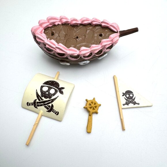 Re-Ment 2007 Set 7 Miniature Pirate Ship Treasure Chest Coins Sword Ladder - Picture 2 of 7